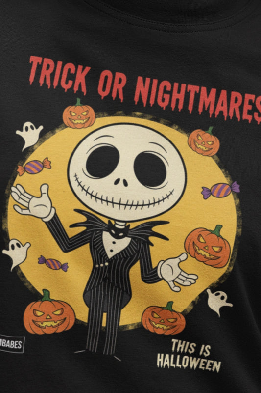 'Q-Trick or Nightmares' | Unisex | Oversized T-Shirt | Cloud Cotton