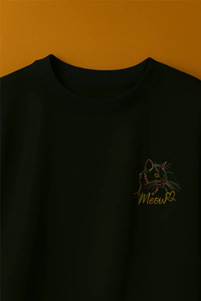 Cat Lover's Embroidered Edition | Oversized T-Shirt | Cloud Cotton