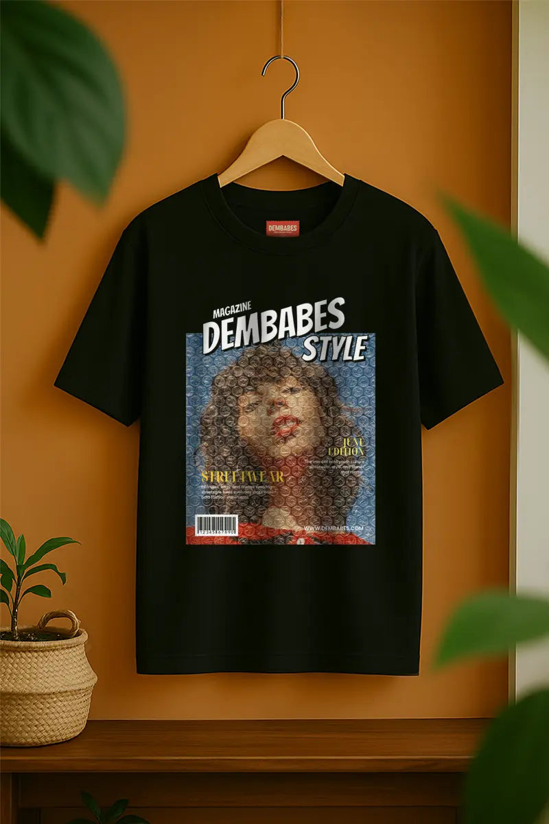 Magazine Cover Bubble Wrap | Oversized T-Shirt | Cloud Cotton