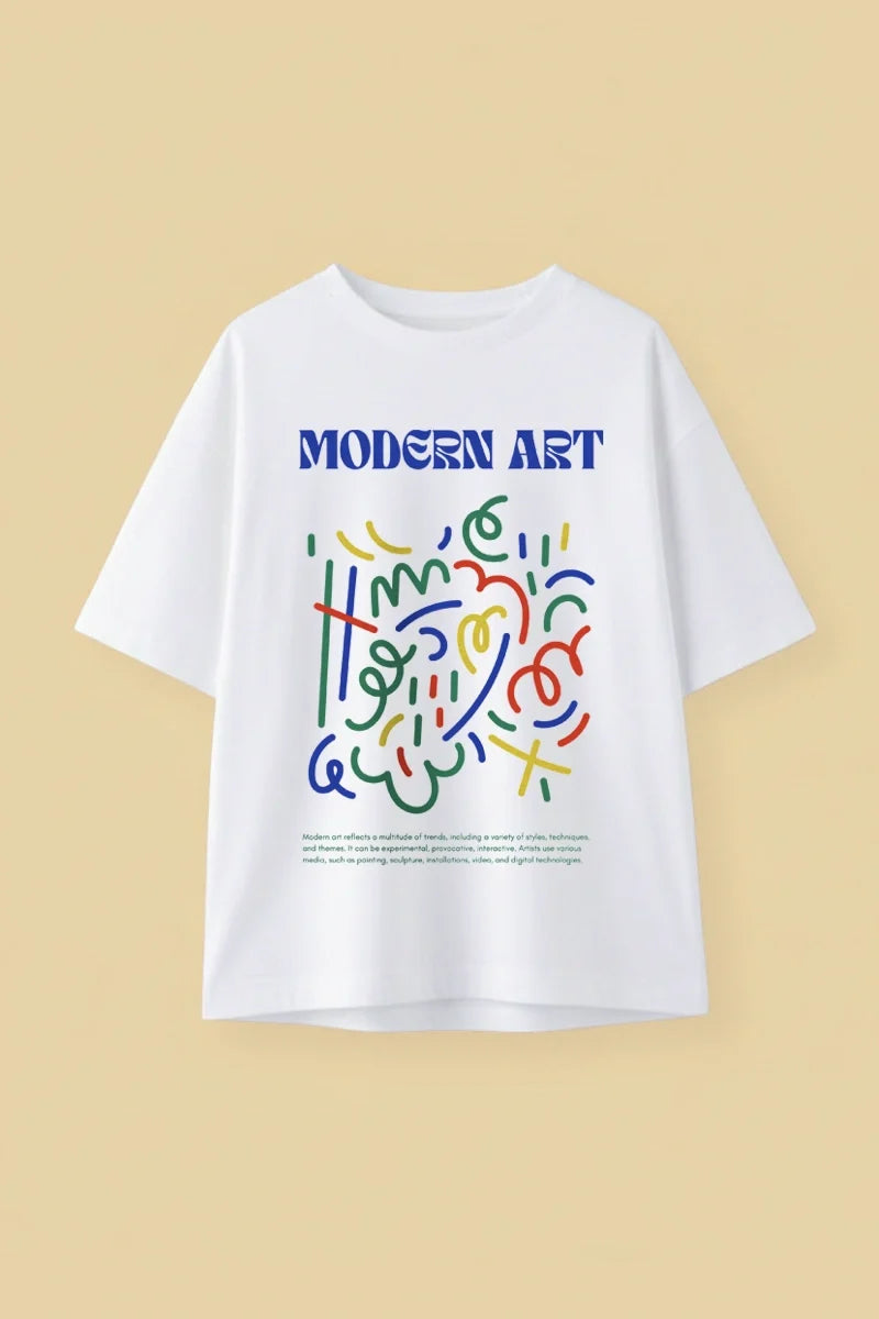 Modern Art – Abstract Line oversized tee
