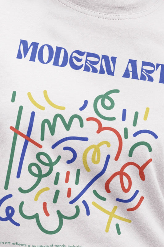 "Modern Art" Abstract Line | Unisex | Oversized T-Shirt | Cloud Cotton