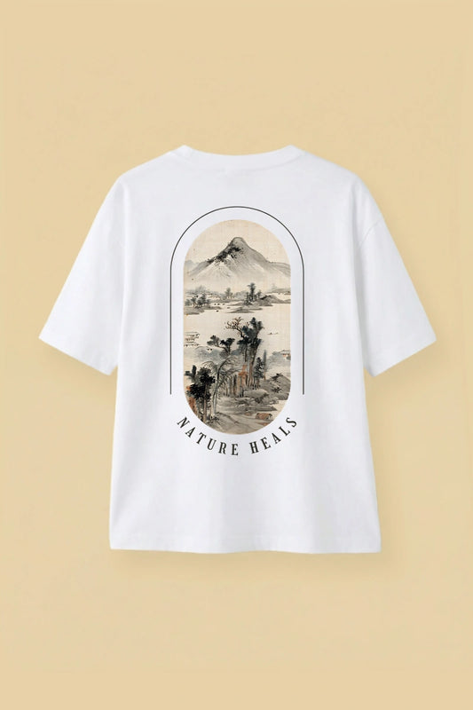 "Nature Heals" Landscape Edition | Unisex | Oversized T-Shirt | Cloud Cotton