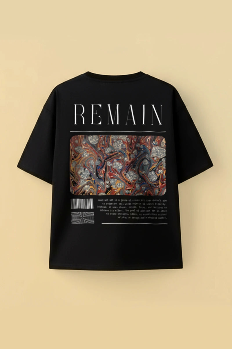 "Remain" Abstract Edition | Unisex | Oversized T-Shirt | Cloud Cotton