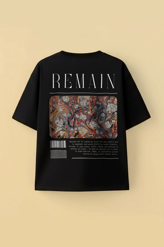 "Remain" Abstract Edition | Unisex | Oversized T-Shirt | Cloud Cotton