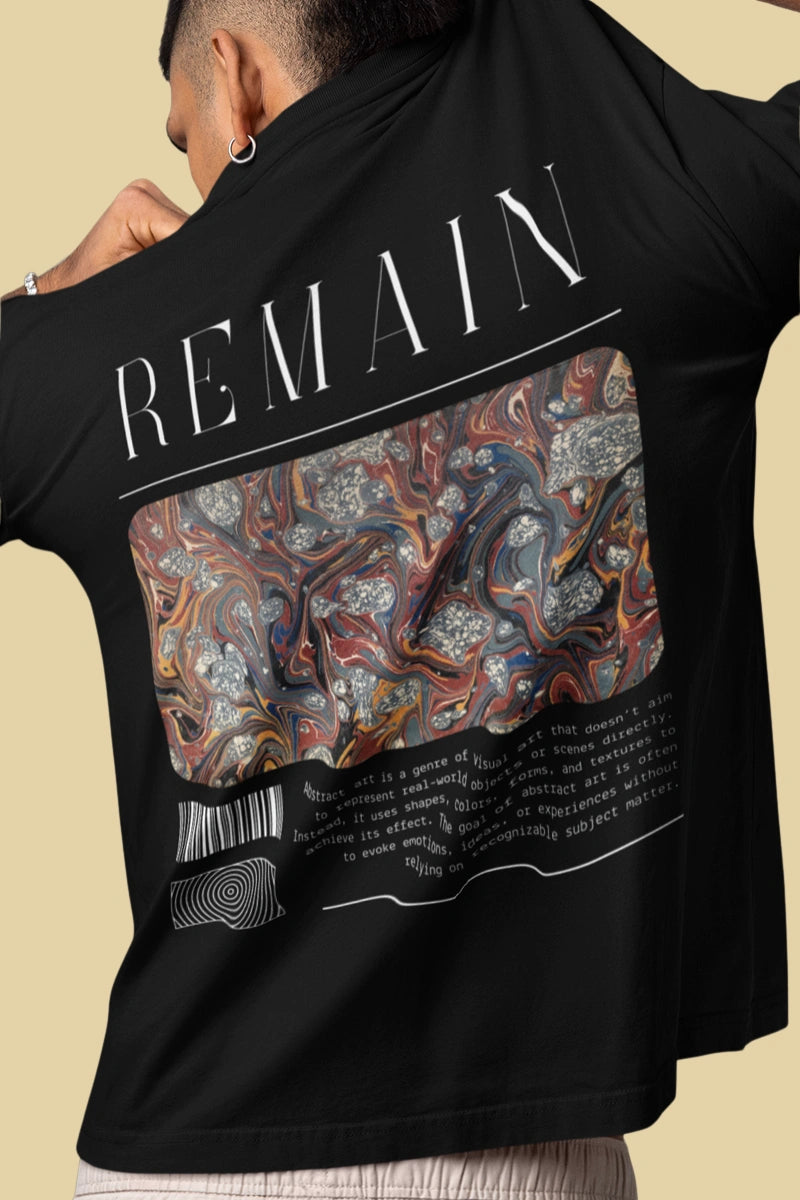 "Remain" Abstract Edition | Unisex | Oversized T-Shirt | Cloud Cotton