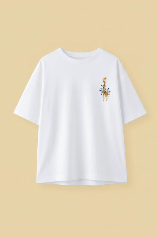 "Tiny Cute Giraffe" | Unisex | Oversized T-Shirt | Cloud Cotton