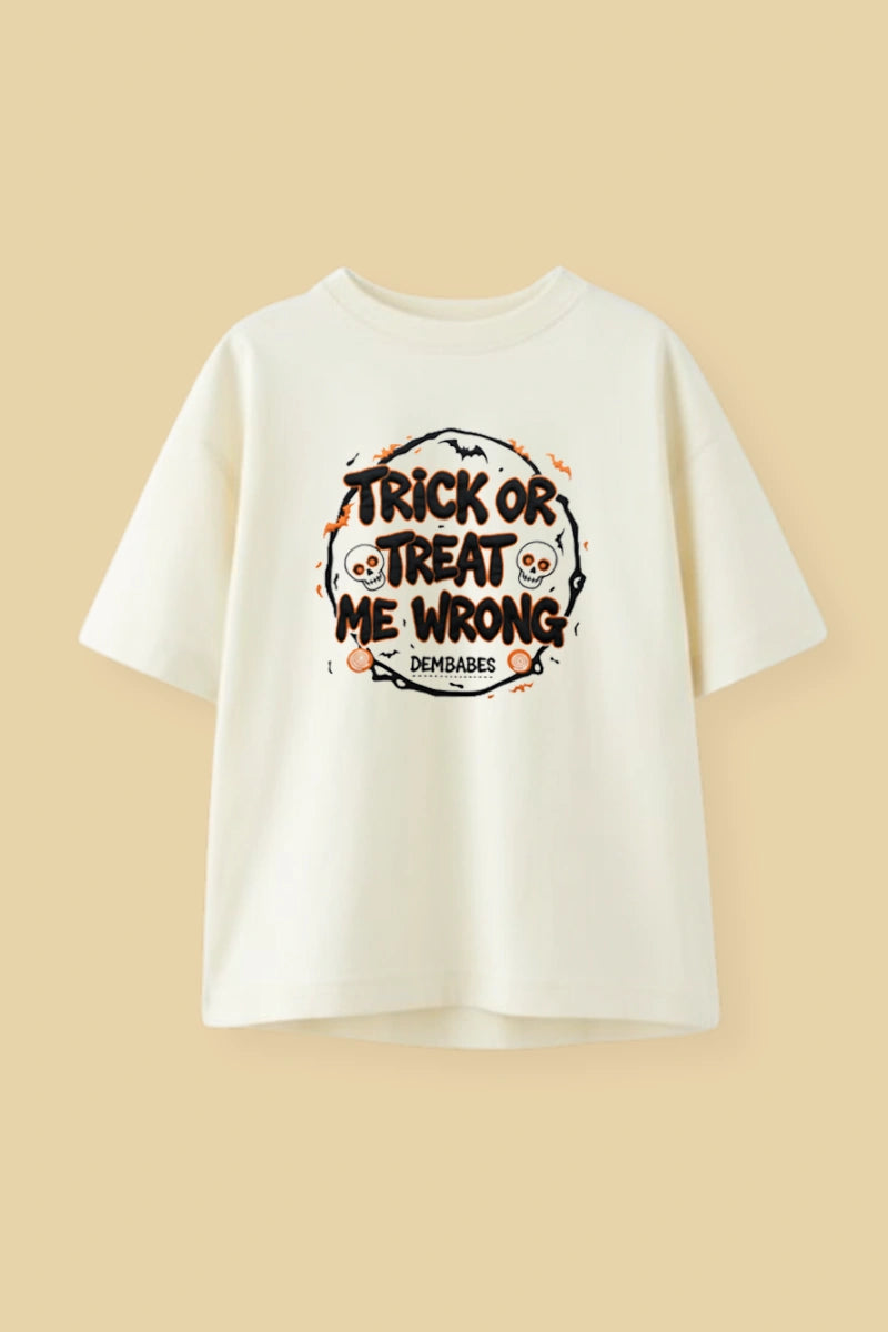 "Trick Or Treat" Halloween Edition | Unisex | Oversized T-Shirt | Cloud Cotton