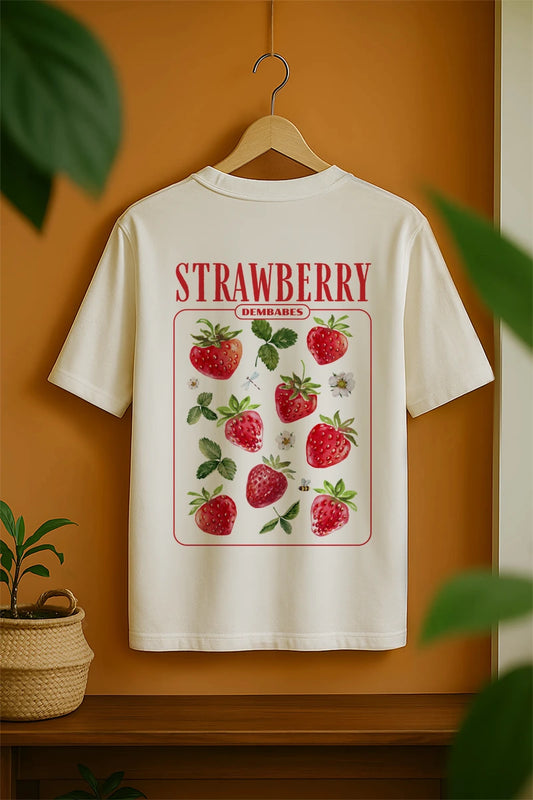 Strawberry Graphics | Oversized T-Shirt | Cloud Cotton