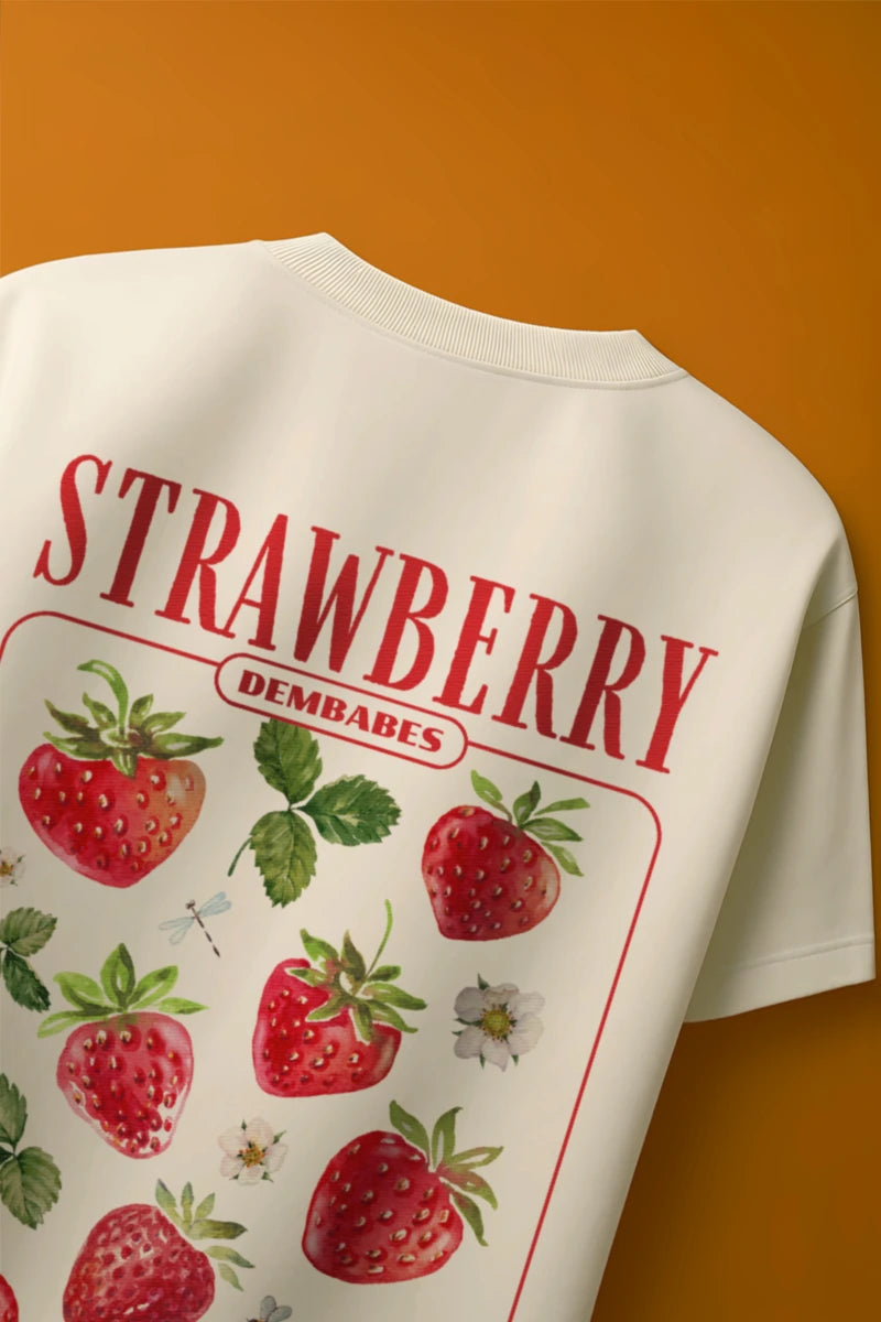 Strawberry Graphics | Oversized T-Shirt | Cloud Cotton