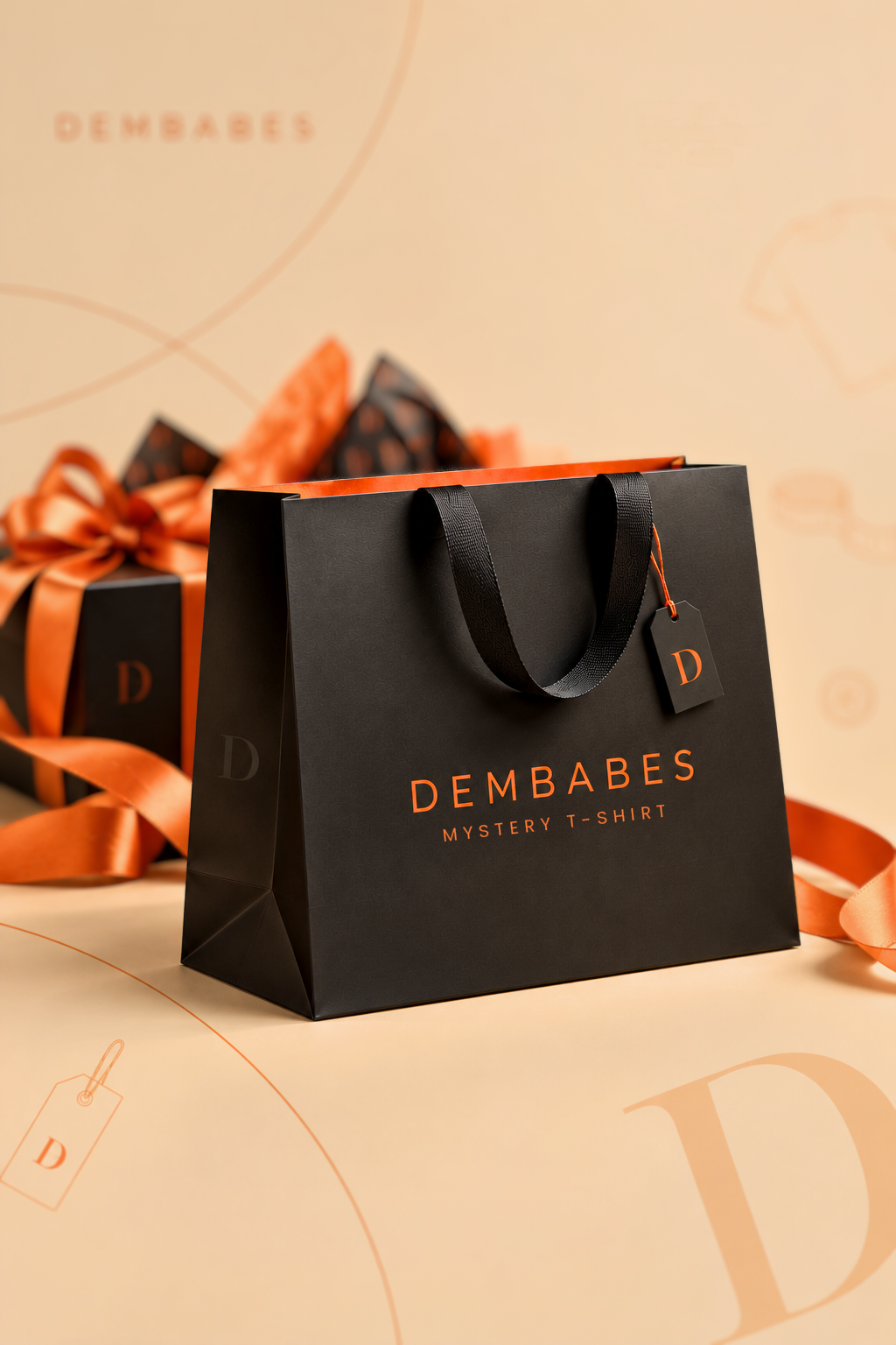 Dembabes Mystery Tee: surprise oversized t-shirt in a black Dembabes gift bag