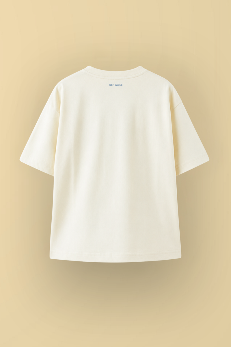 DEMBABES Stride graphic oversized t-shirt back view