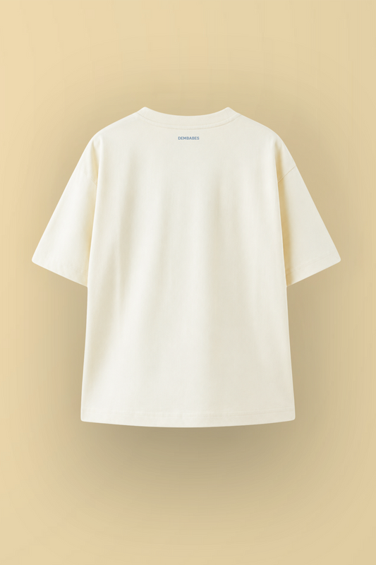 DEMBABES Stride graphic oversized t-shirt back view