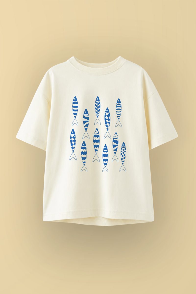 DEMBABES Stride graphic oversized t-shirt front view